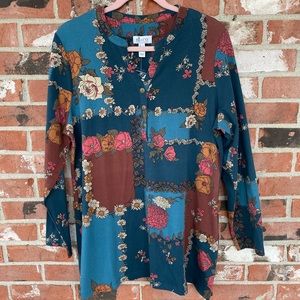 Denim & company long-sleeve shirt-new